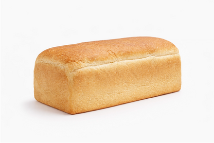 Loaf of agege bread on a white background